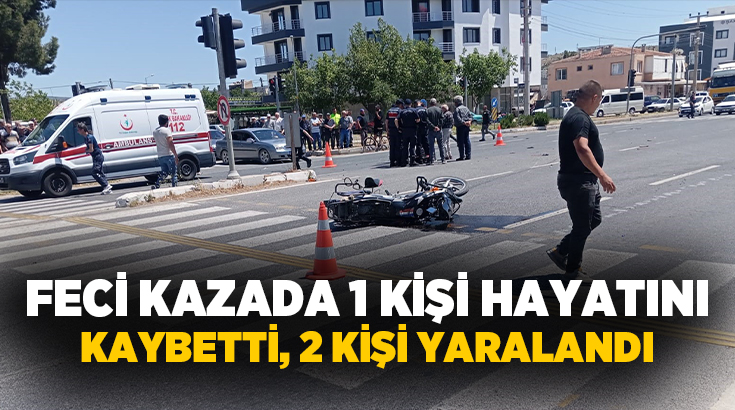 İzmir’in Aliağa ilçesinde otomobil ile motosikletin çarpışması sonucu 1 kişi