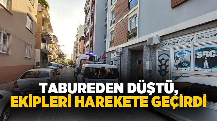 Aydın’ın Efeler ilçesinde yüksekten düşme ihbarı üzerine ekipler harekete geçerken,