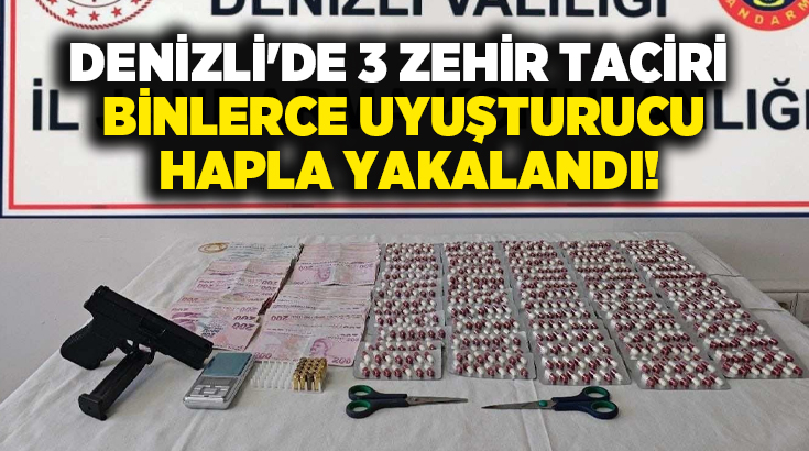 Denizli İl Jandarma Komutanlığına bağlı ekipler zehir tacirlerine yönelik operasyon