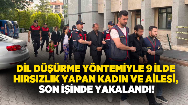 Dil düşürme yöntemiyle 9 farklı ilde 37 hırsızlık suçuna karışan