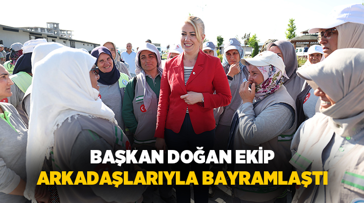 Merkezefendi Belediye Başkanı Şeniz Doğan, Kurban Bayramı öncesinde personeliyle bayramlaştı.