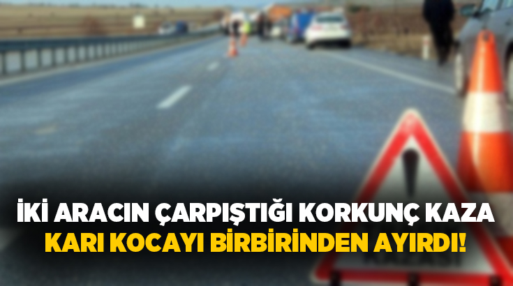 Uşak’ta otomobil ile panelvan aracın çarpışması sonucu otomobil sürücüsü yaralanırken,