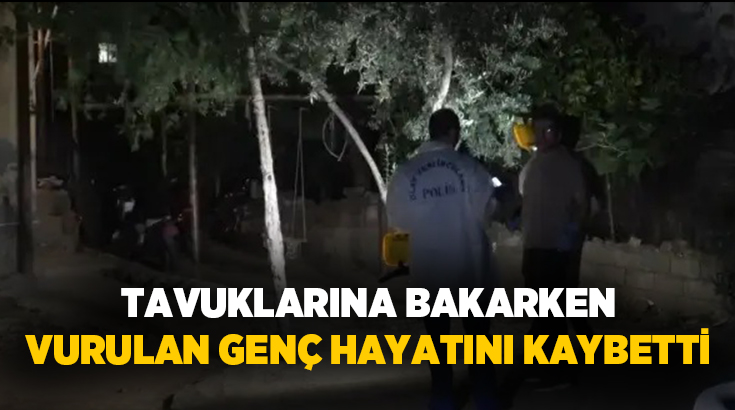 Antalya’nın Kepez ilçesinde kümesteki tavuklarına bakarken yorgun mermi isabet eden