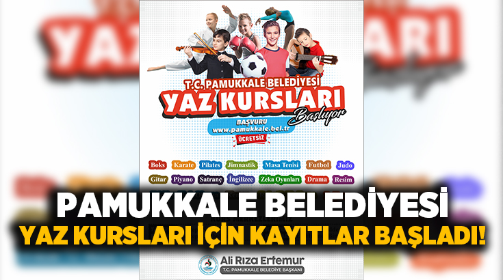 Her dönem ilçe halkı için ücretsiz kurslar düzenleyen Pamukkale Belediyesi,