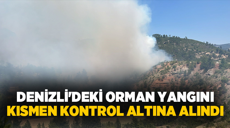Uşak’ta orman dışında başlayıp ormanlık alanda devam eden yangına havadan
