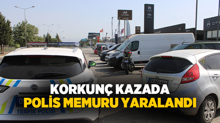 Aydın’ın Efeler ilçesinde motosiklet ile otomobilin çarpışması sonucu meydana gelen
