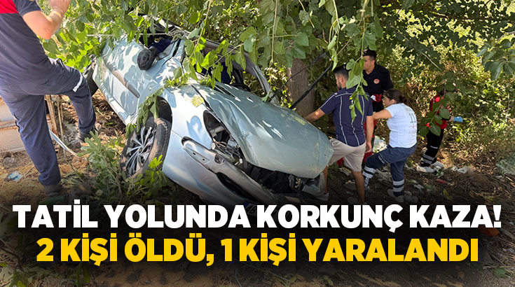 Muğla’nın Fethiye ilçesinde meydana gelen tek taraflı trafik kazasında 1’i