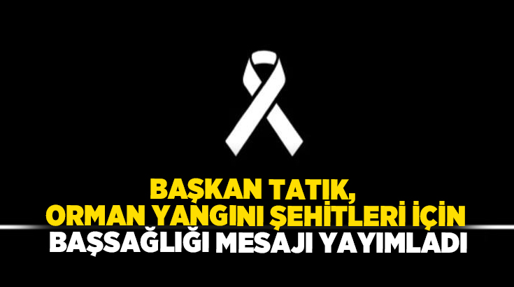 Tavas Belediye Başkanı Kadir Tatık, yayımladığı başsağlığı mesajında, “Bugün bir