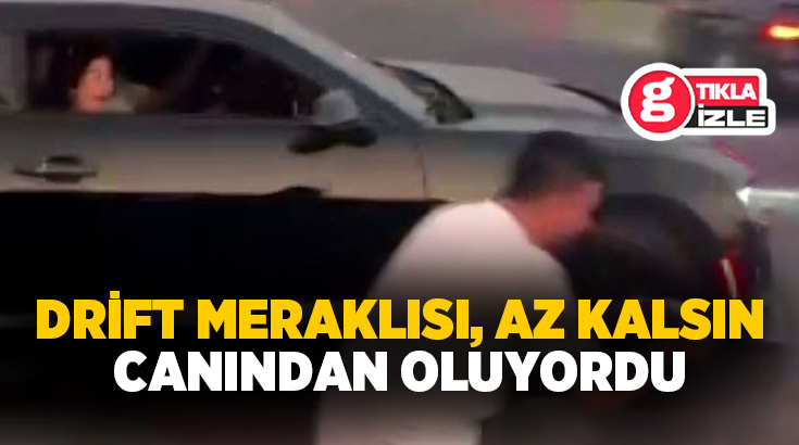 İzmir’in Bornova ilçesinde, drift yapan araçları cep telefonuyla kaydeden bir