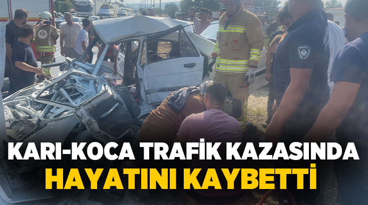 Manisa’nın Kula ilçesinde otobüs ile otomobilin çarpışması sonucu meydana gelen