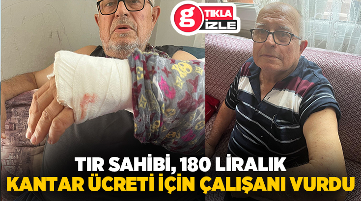 İzmir’in Bornova ilçesinde 180 TL olan kantar ücretine sinirlenen tır