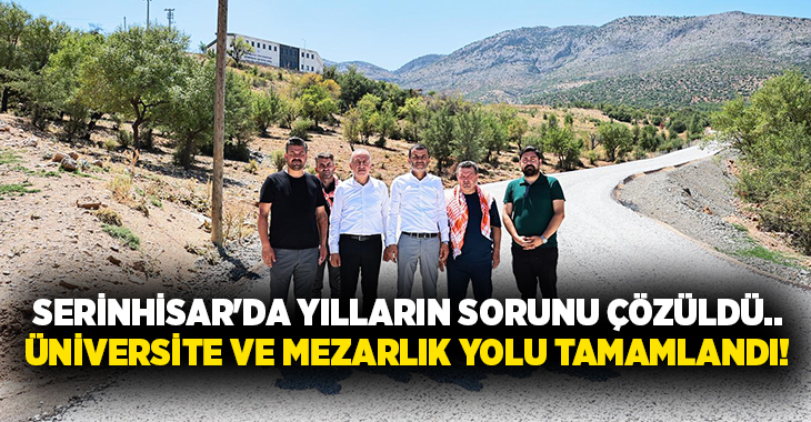 Denizli Büyükşehir Belediyesi ekipleri tarafından gerçekleştirilen çalışmalarla, üniversiteye giden yolda