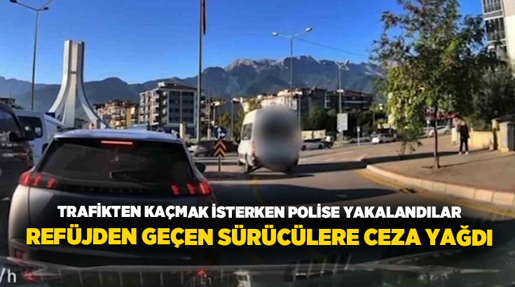 Denizli’de trafiğe girmemek için refüj üzerinden geçip kavşağa bağlanan iki