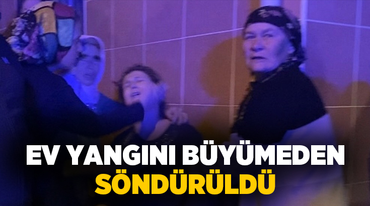 Manisa'nın Alaşehir ilçesinde bir evde çıkan yangın, komşuların hızlı müdahalesi