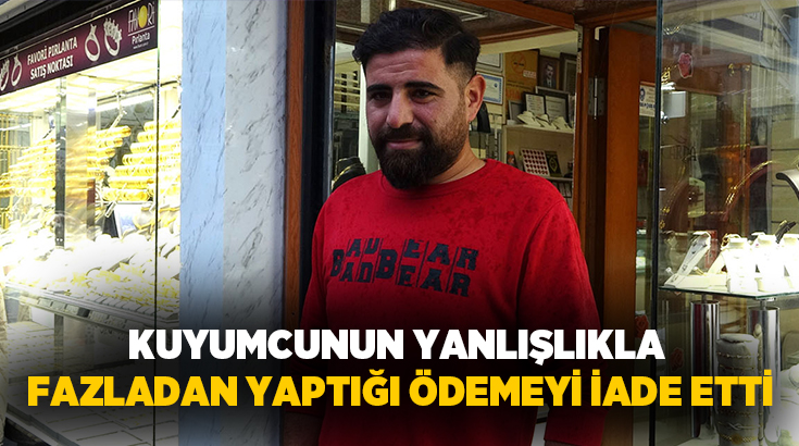 Kütahya’da Ali Alpaslan isimli vatandaş, kuyumcunun kendisine yaptığı 150 bin