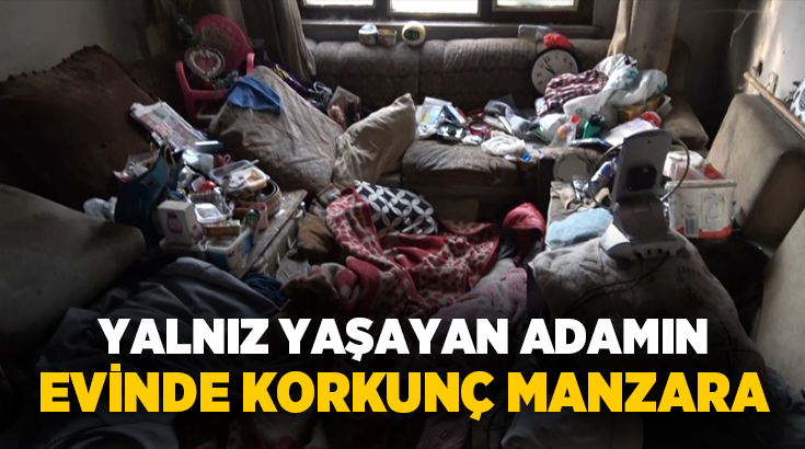 Bursa’da yalnız yaşayan yaşlı adamın evi çöplüğe döndü. Mahalle sakinlerinin