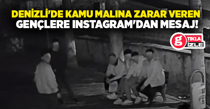 Denizli’nin Kale ilçesinde çocuk parkındaki mobilyalara zarar veren 6 genç
