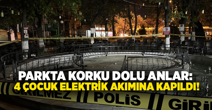 İstanbul’un Bağcılar ilçesindeki Plevne Parkı’nda oynayan 4 çocuk, elektrikle çalışan