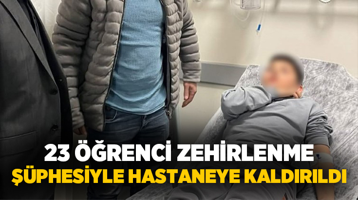 Kütahya’da 23 öğrenci zehirlenme şüphesiyle hastaneye kaldırıldı.
