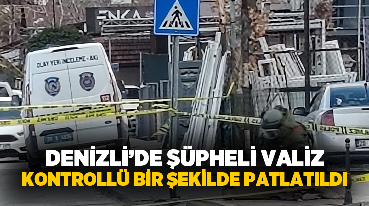 Denizli’nin Pamukkale ilçesinde, trafik ışıklarında sahipsiz valiz, şüphe üzerine bomba