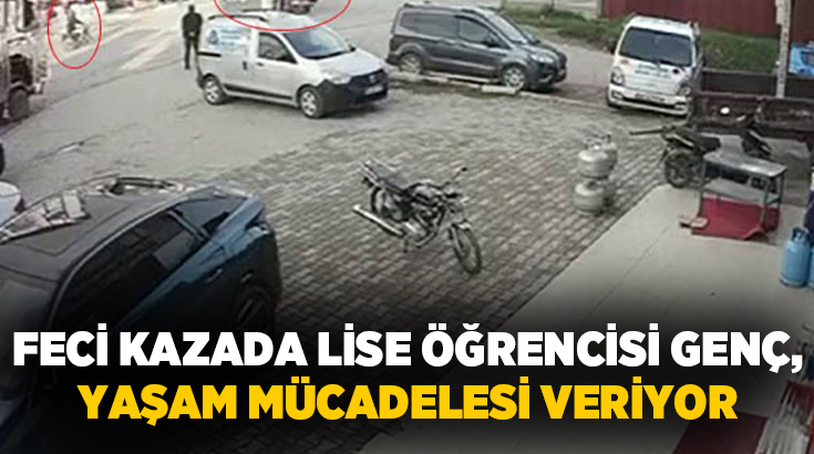 İzmir'in Kiraz ilçesinde, U dönüşü yapmak isteyen kamyonet ile motosikletin