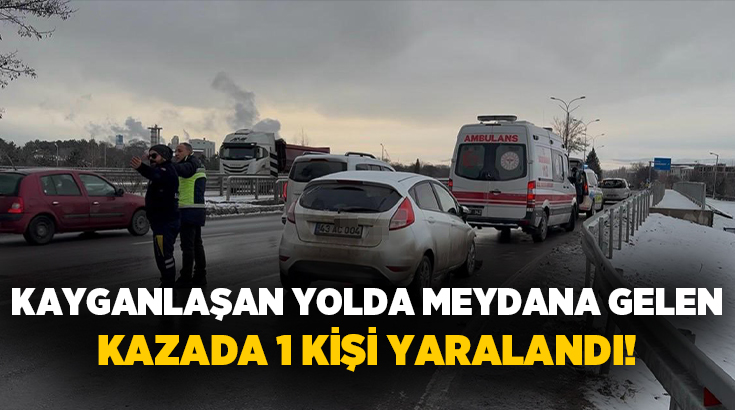  Kütahya’da buzlanma nedeniyle kayganlaşan yolda iki otomobilin çarpıştığı kazada 1