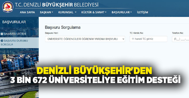 Denizli Büyükşehir Belediyesi tarafından üniversite öğrencilerine yönelik hayata geçirilen ‘Ayni
