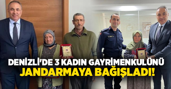Denizli’de gayrimenkullerini Jandarma Asayiş Vakfına bağışlayan bağışçıya teşekkür belgesi ve