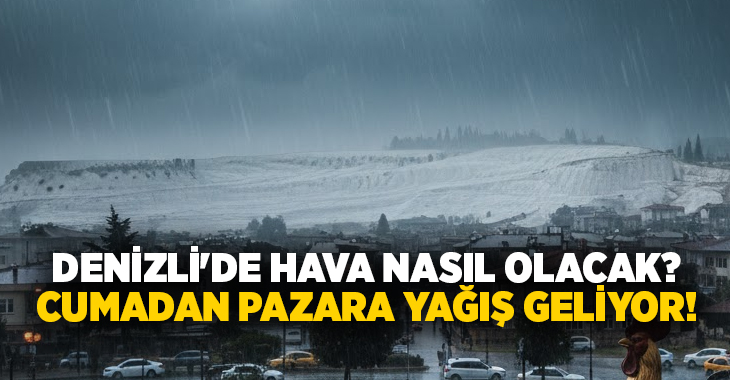 Meteoroloji Genel Müdürlüğü Denizli için 5 Günlük Hava Durumu raporunu