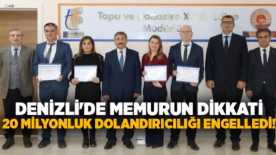 enizli’de sahte kimlik ile 20 milyonluk arsayı satmaya çalışan dolandırıcı,