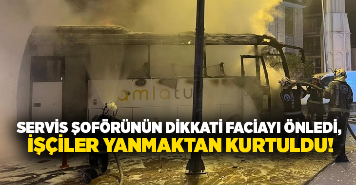 Denizli’de Organize Sanayi Bölgesindeki bir firmanın işçilerini taşaıyan servis şoförünün