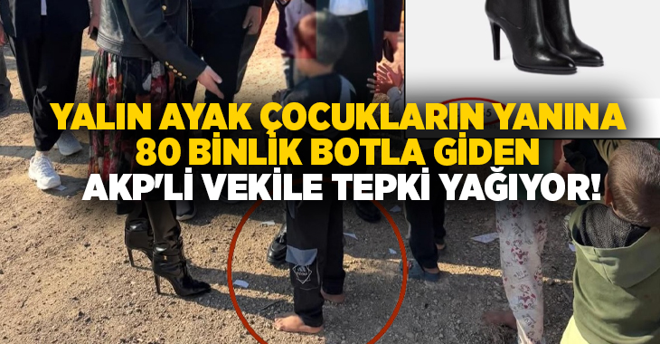 Ayağında 1.555 Euroluk (76.700 TL) çizmeyle fakirlere yardım için giden
