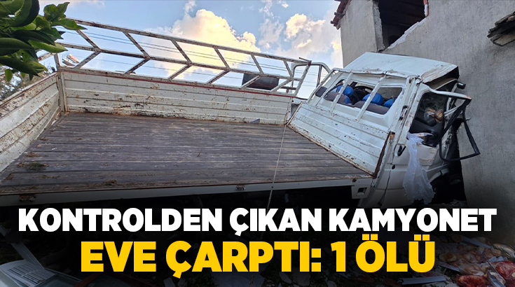 Muğla'nın Seydikemer ilçesinde kontrolden çıkan kamyonet, önce ağaçlara ardından da