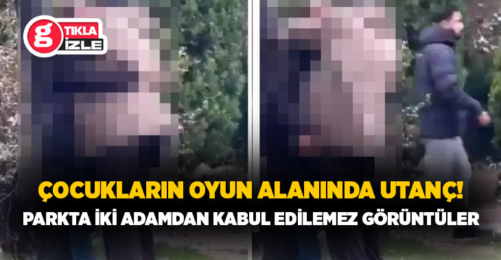 Küçükçekmece Sefaköy metro hattının yanındaki parkta iki adamın kimseye aldırmadan