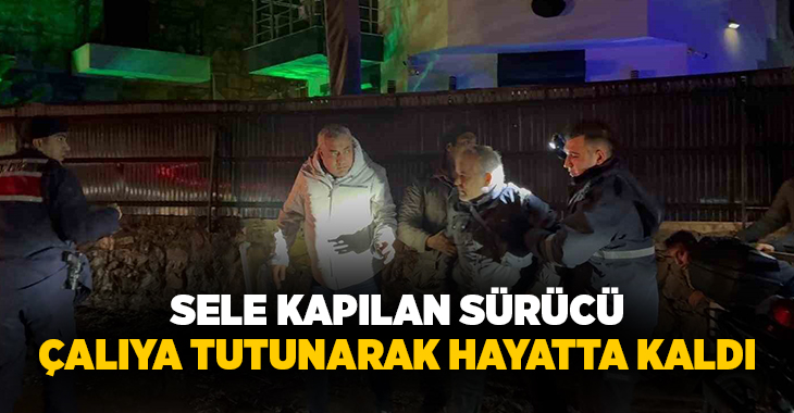 Muğla’nın Datça ilçesinde aracıyla taşan dereden geçmeye çalıştığı esnada sele