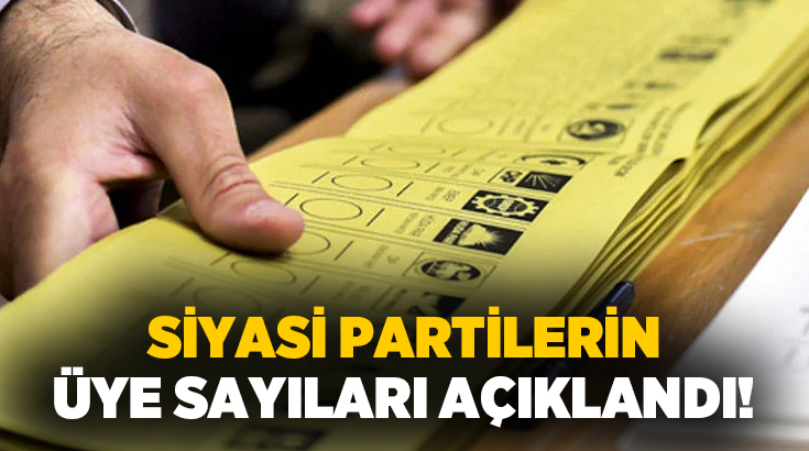 Yargıtay Cumhuriyet Başsavcılığı, siyasi partilerin üye sayılarıyla ilgili güncel bilgileri