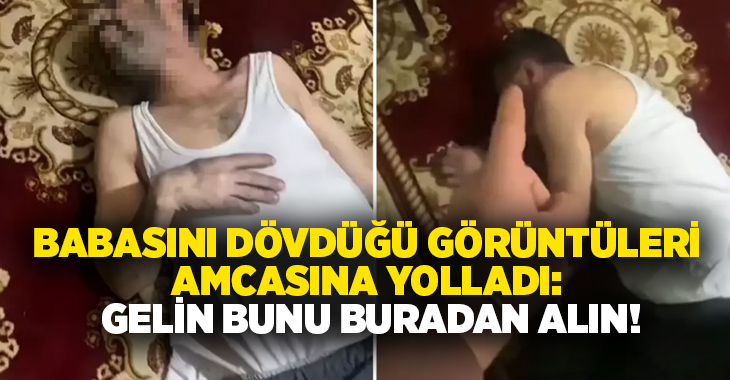 Konya'da genç bir adam babasını tekme tokat dövdüğü görüntüleri kaydedip