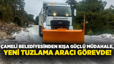 Denizli’nin Çameli ilçesinde Çameli Belediyesi gizli buzlanma nedeniyle oluşabilecek olumsuzluklara