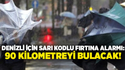 Meteoroloji Genel Müdürlüğü, Denizli için yarın geçerli olmak üzere sarı