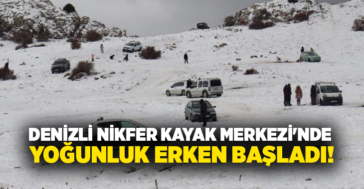 Denizli Nikfer Kayak Merkezi, yeterli kar yağışının olmaması nedeniyle henüz
