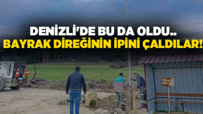 Denizli’nin Buldan ilçesinde köyün zirvesine bayrak dikmek isteyen vatandaş, yapıp