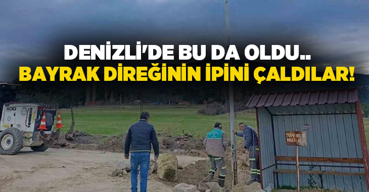 Denizli’nin Buldan ilçesinde köyün zirvesine bayrak dikmek isteyen vatandaş, yapıp