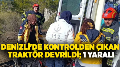 Denizli’nin Çameli ilçesinde, ormanlık alanda kontrolden çıkan traktörün devrilmesi sonucu
