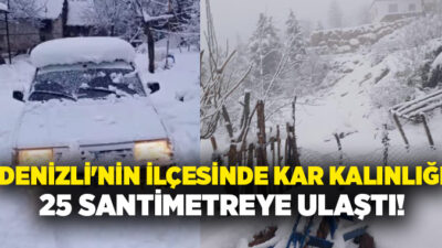 Denizli’nin Çameli ilçesi Çiğdemli Mahallesi’nde yaşanan yoğun kar yağışı sebebiyle