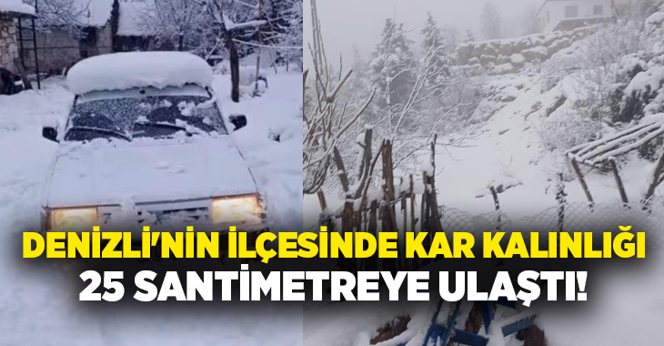 Denizli’nin Çameli ilçesi Çiğdemli Mahallesi’nde yaşanan yoğun kar yağışı sebebiyle