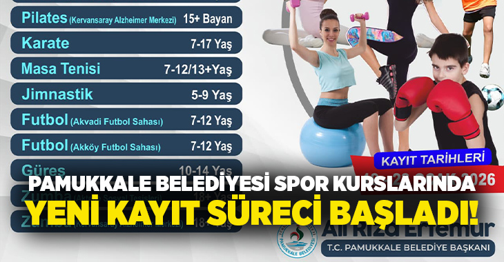 T.C. Pamukkale Belediyesi, her yaştan vatandaşın sporla buluşmasını sağlamak ve