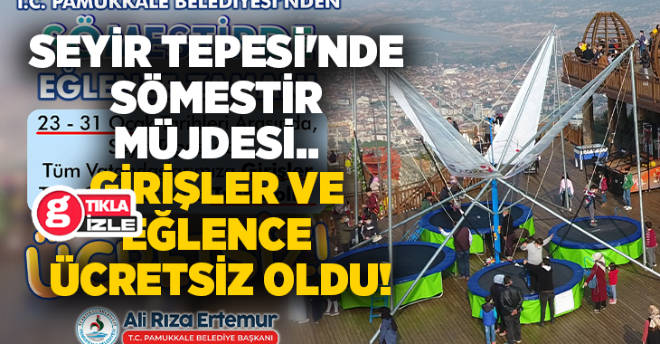 T.C.Pamukkale Belediye Başkanı Ali Rıza Ertemur, yarıyıl tatilinde çocukları ve