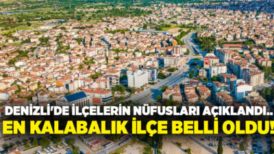 TÜİK’in 2025 ADNKS verilerine göre Denizli’nin nüfusu 1 milyon 60
