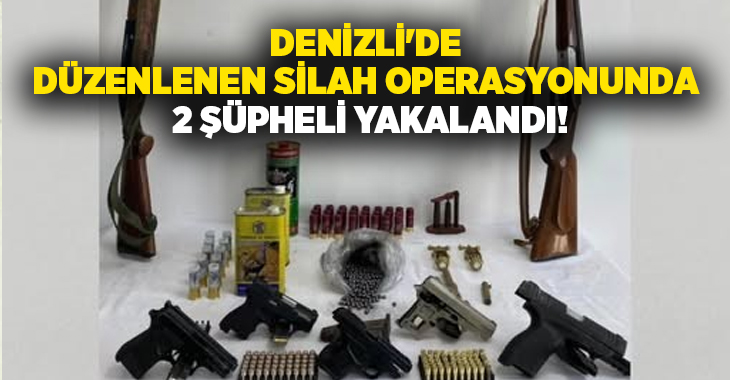 Denizli’nin Kale ilçesinde jandarma ekiplerinin düzenlediği operasyonda çok sayıda silah,