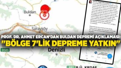 Jeofizik Yüksek Mühendisi Prof. Dr. Ahmet Ercan, Denizli’nin Buldan ilçesinde